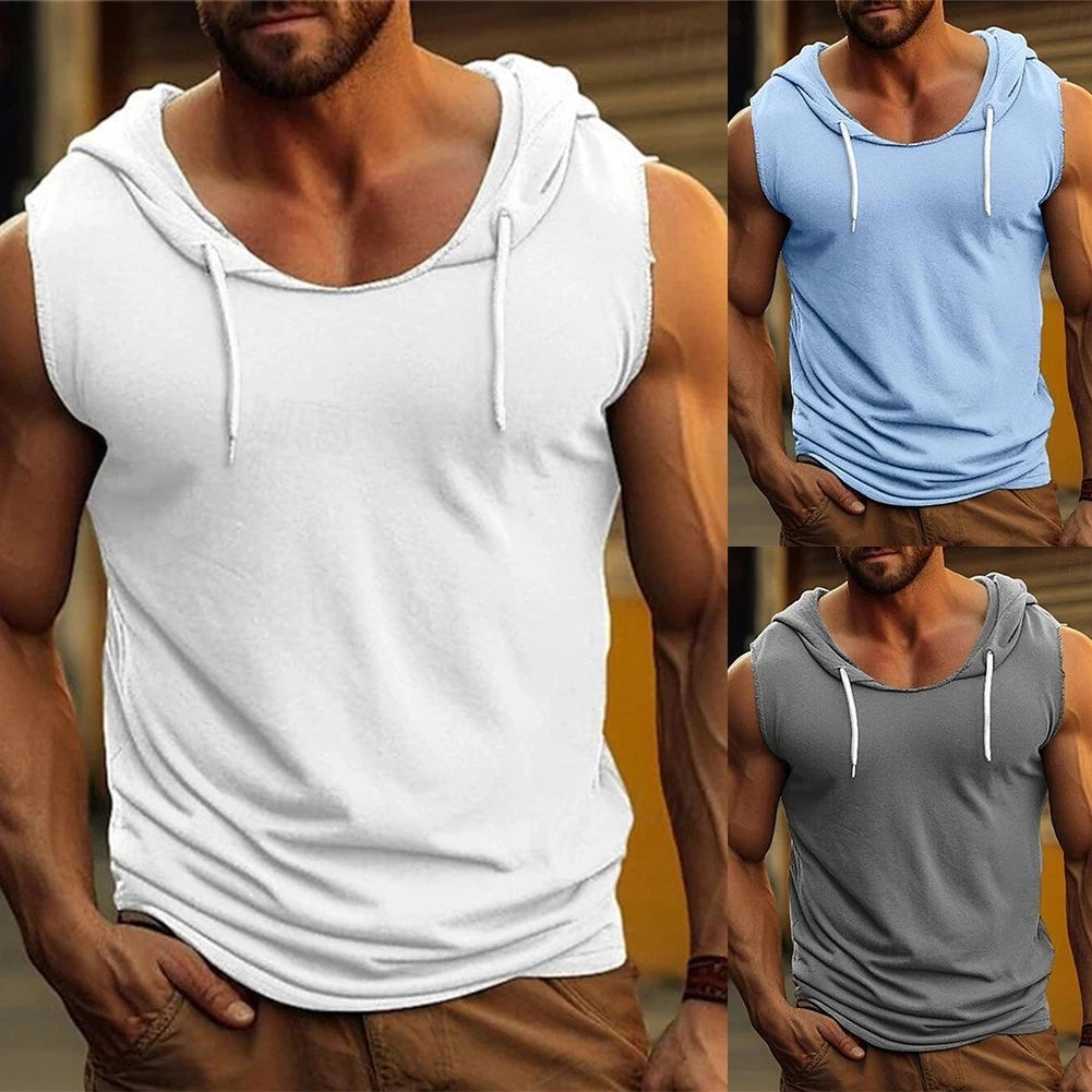 Stay Stylish and Comfortable with Men's Gym Vest Top and Hooded Sweatshirt