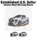 DigiRods DigiRods Ford F-150 Shelby Super Snake Side View Cartoon Truck T Shirt