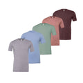 5 Pack Bella Canvas Mens Heather T Shirts Short Sleeve Crew Neck Tees M L XL