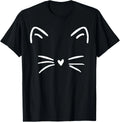 Funny Cute Cat Face Heart Nose Cat Lover T-Shirt unisex T-Shirt