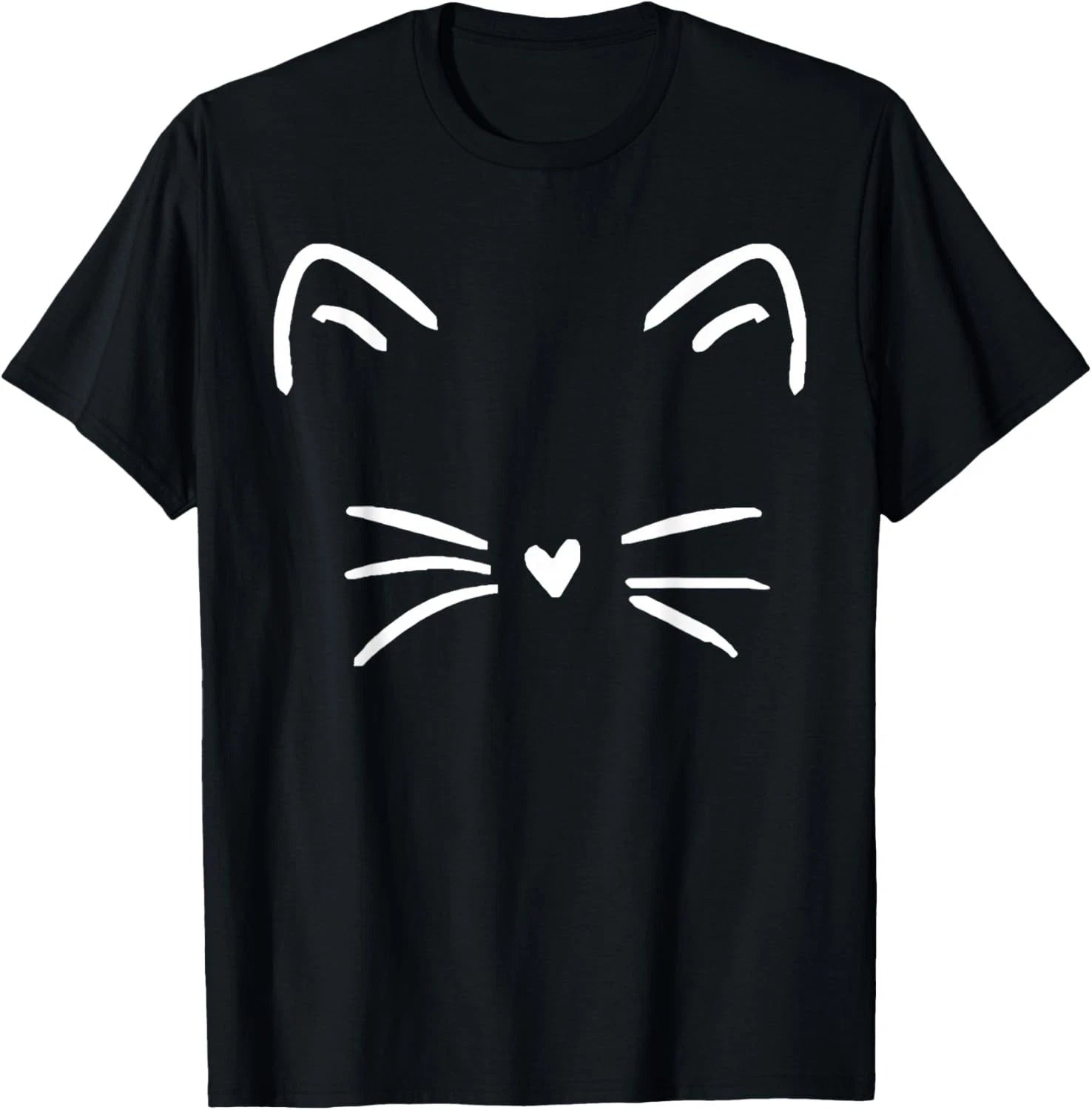 Funny Cute Cat Face Heart Nose Cat Lover T-Shirt unisex T-Shirt
