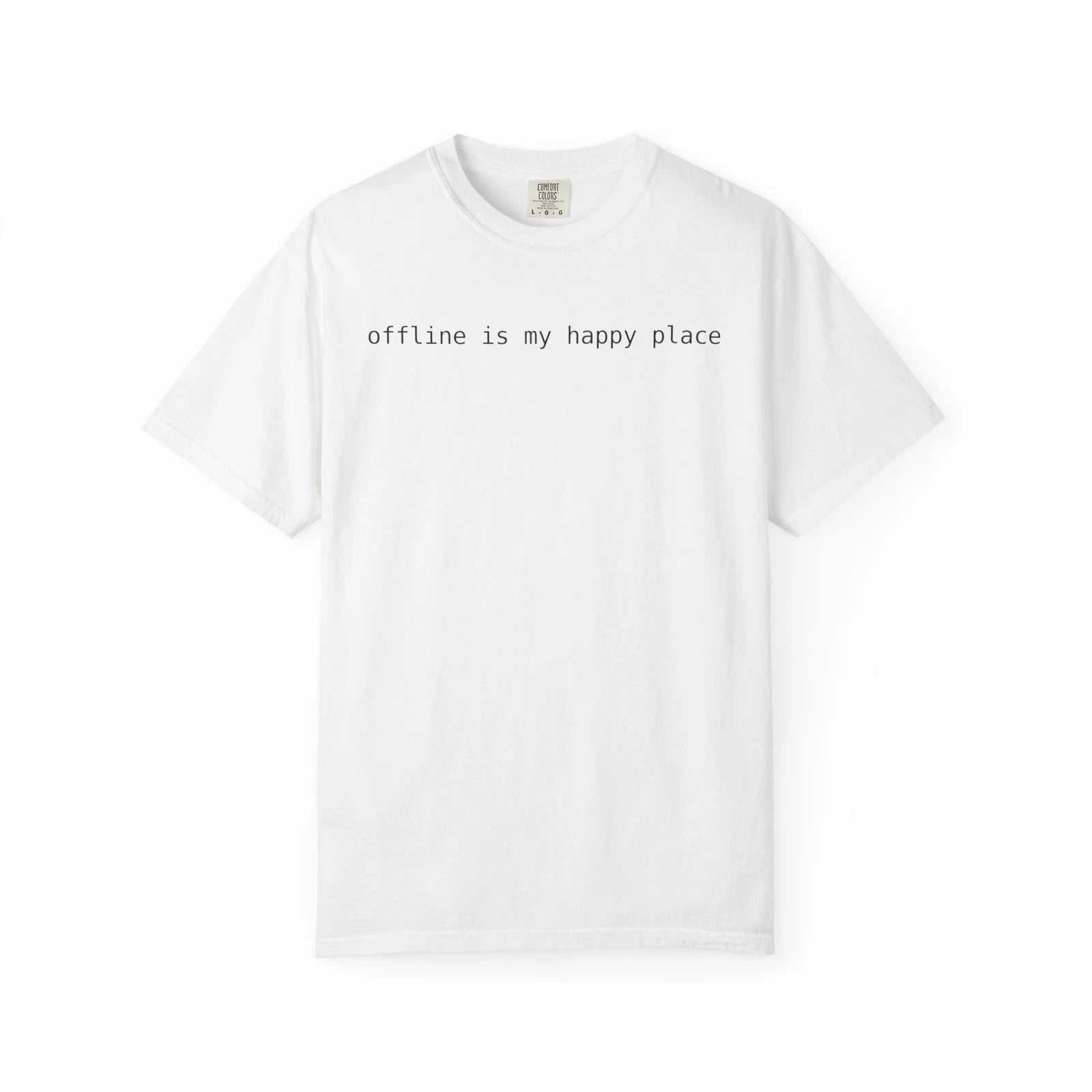 Cool Tee, Retro Style, Graphic Tee for Homebodies, Offline is my happy place