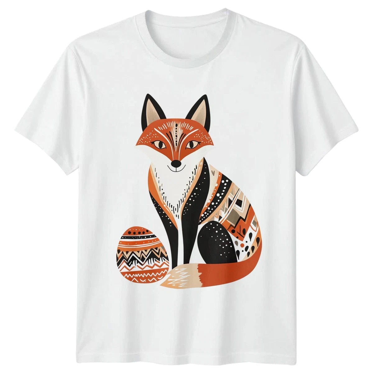 Boho Tribal Fox With Easter T-Shirt Folk Art Animal Easter Gift For Him And Her