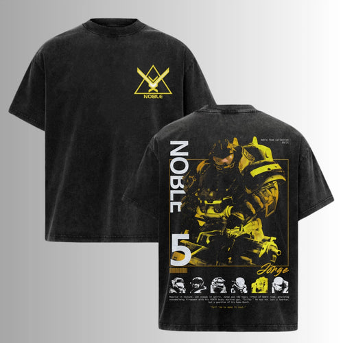 "Jorge" Noble 5 - Halo 2 Unisex T-Shirt Oversized Heavyweight Cotton Game Lover