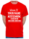 Customised T-Shirt Welcome To Kitchen Your Name Or Word Any Name Of Your Choice