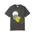 Olive Green Abstract Circles T-Shirt | Minimal Geometric Tee