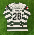 C.Ronaldo #28 Sporting CP Home Jersey 2001/03 Long Sleeve Men’s jerseys All size