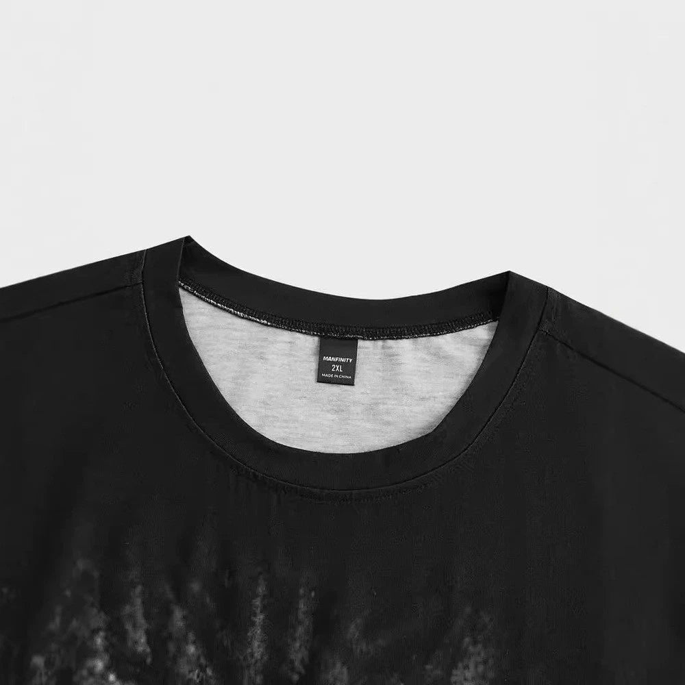 Mens Street T-shirt Daily Outfit All-season Wear Short Sleeve Printed Pattern