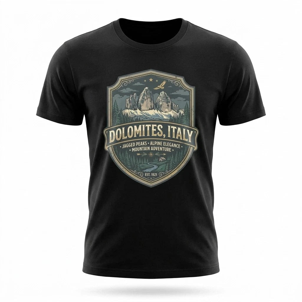 Dolomites Italy Alpine Graphic T-Shirt Unisex Travel Tee
