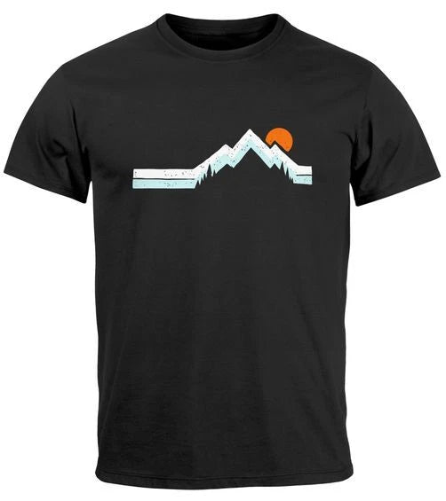 Men's T-Shirt Mountain Hiking Nature Outdoor Print Shirt with Print Fashion