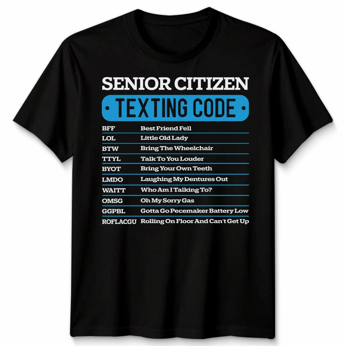 Senior Citizen Texting Code Gift Idea Unisex Tshirt Grumpy Grandad Father Day