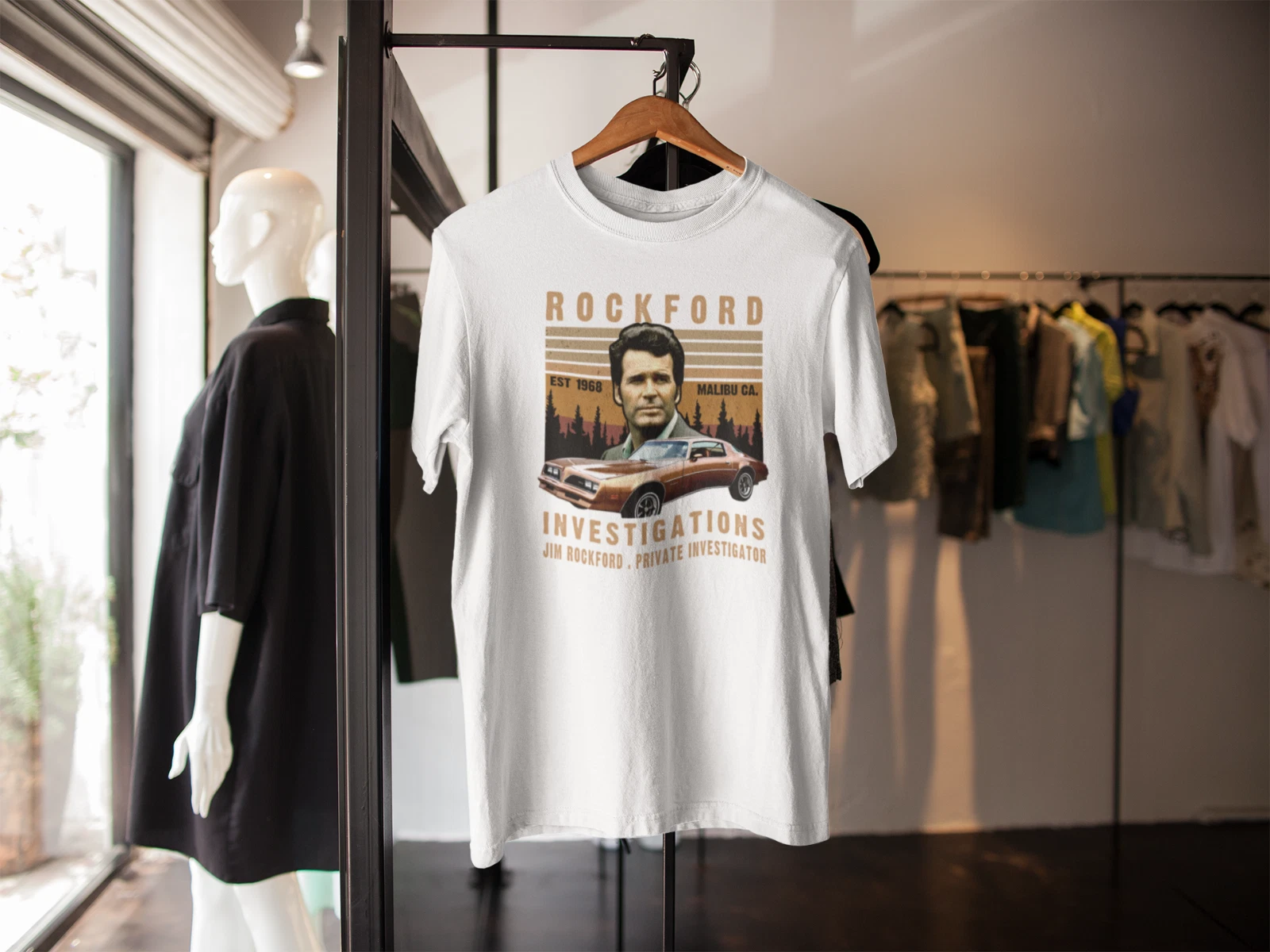 JIM ROCKFORD THE ROCKFORD FILES INSPIRED T SHIRT RETRO 70s 80s ADULTS KIDS