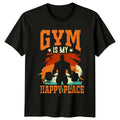 Gym Is My Happy Place Mens T-Shirt Bodybuilding Fitness Fathers Day Gift For Him