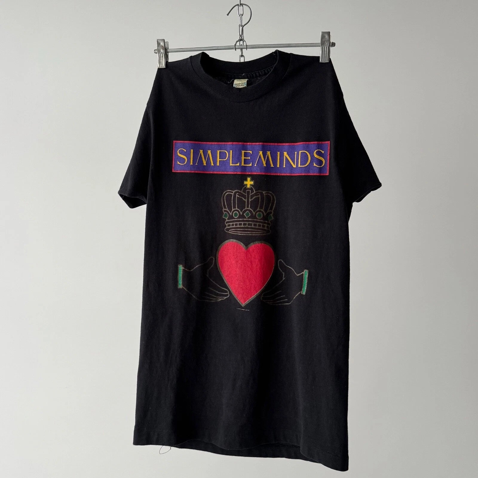 Vintage 1989 Simple Minds European Tour 80s Band Graphic T-Shirt Size L