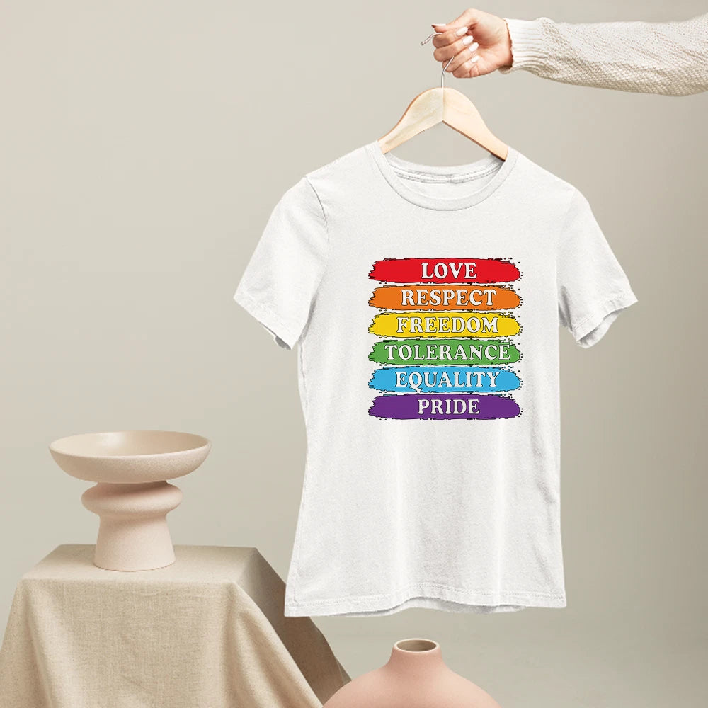 Love Respect Freedom Equality T-Shirt Positive Words Inspirational Gift