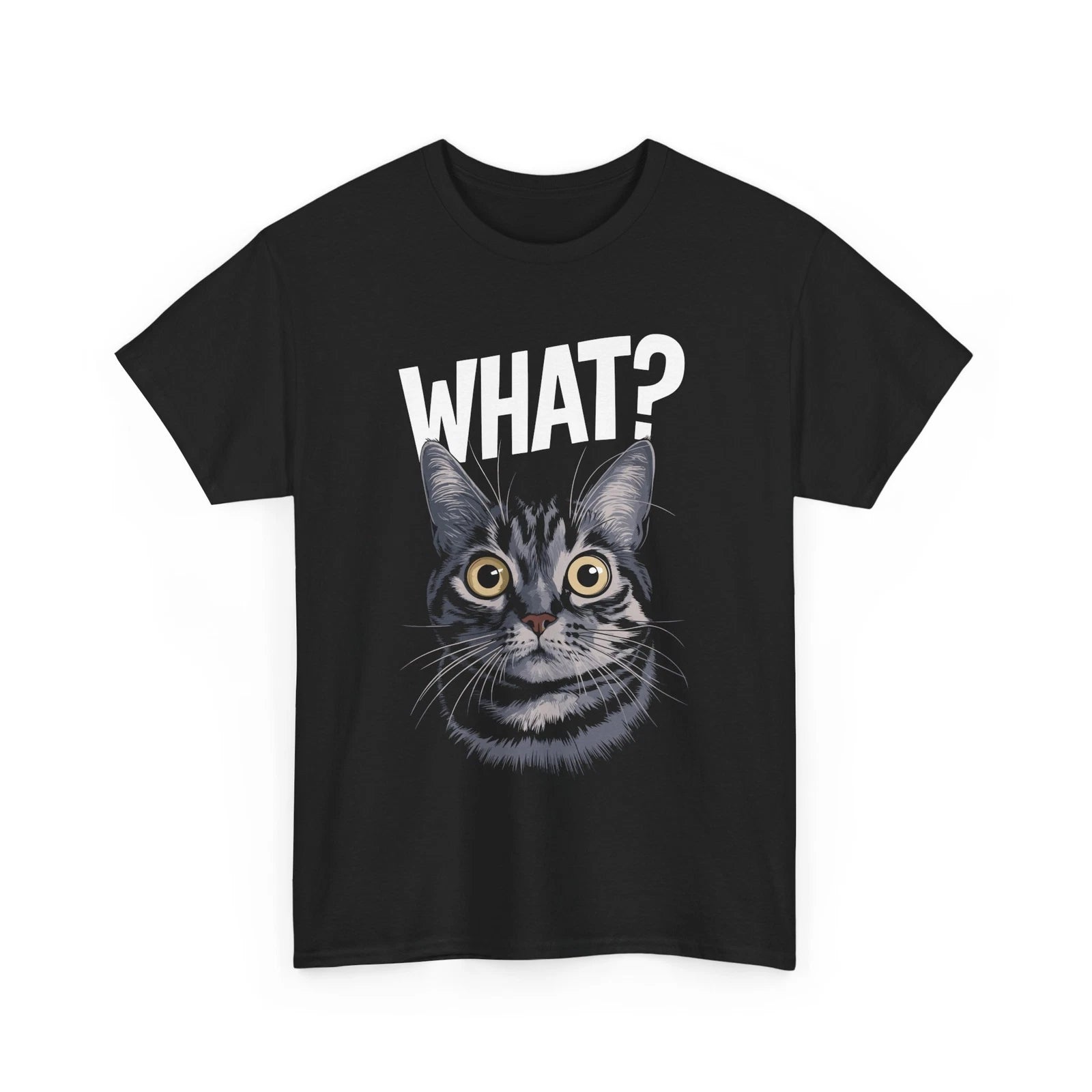 Cat What Meme T-Shirt | Funny Trendy Internet Joke Tee | Viral Humor Shirt