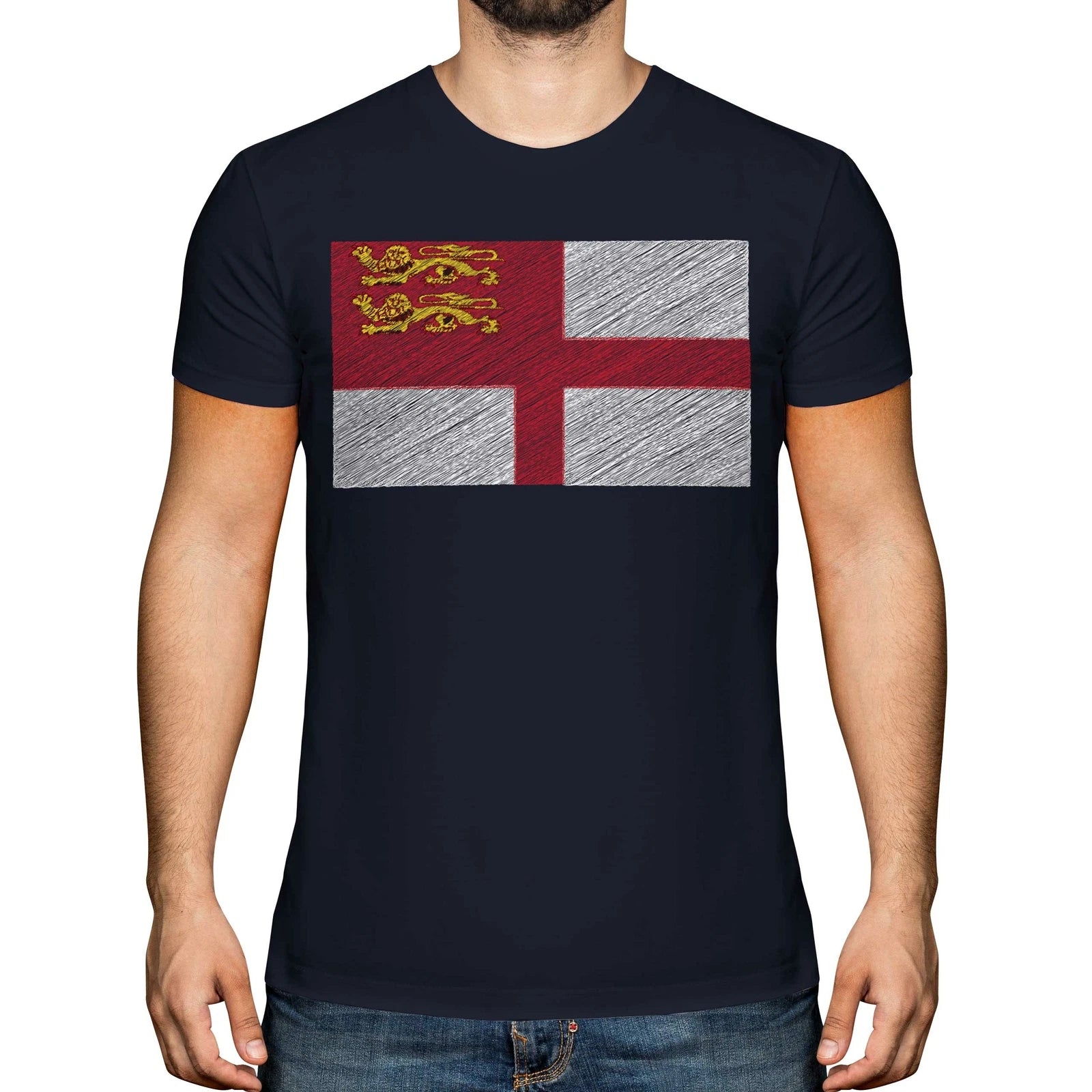 SARK SCRIBBLE FLAG MENS T-SHIRT TEE TOP GIFT FOOTBALL SHIRT