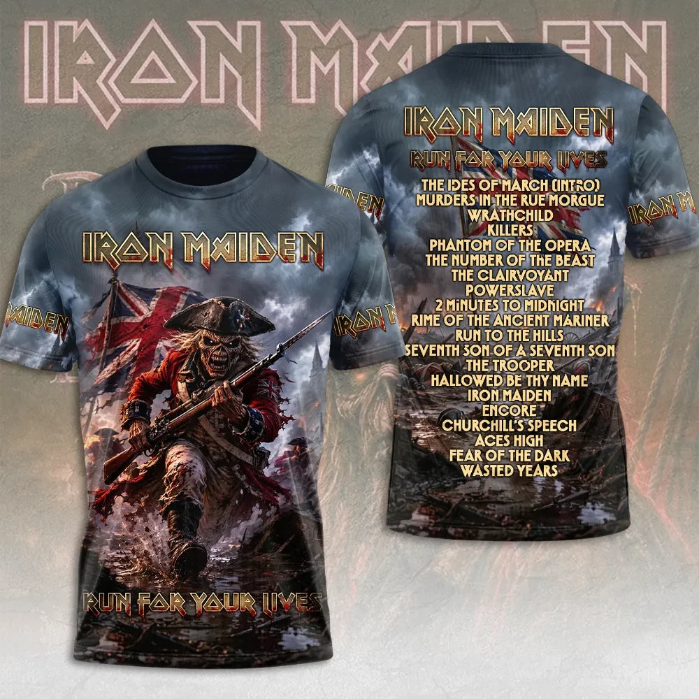 Maiden 2026 World Tour 3D Apparel Tshirt