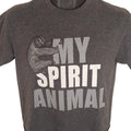 Sloth Crop Top T Shirt Mens Size Small Gray My Spirit Animal
