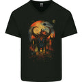 Urban Evil Bull Fantasy Mens V-Neck Cotton T-Shirt