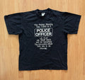 Vintage Police Officer Graphic T-Shirt Playa del Carmen Black Size L