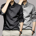 Men's Shirt Long Sleeve Non Iron Wrinkle Resistant Business Dress Casual Shirt