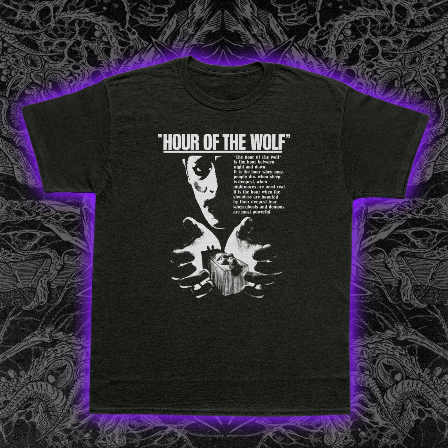 Hour of the Wolf T-Shirt Ingmar Bergman Horror Art Film Tee Surreal Gothic