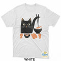 Kawaii Cat Eating Sushi Japanese Anime Cute Sushi Cat Girls T-Shirt