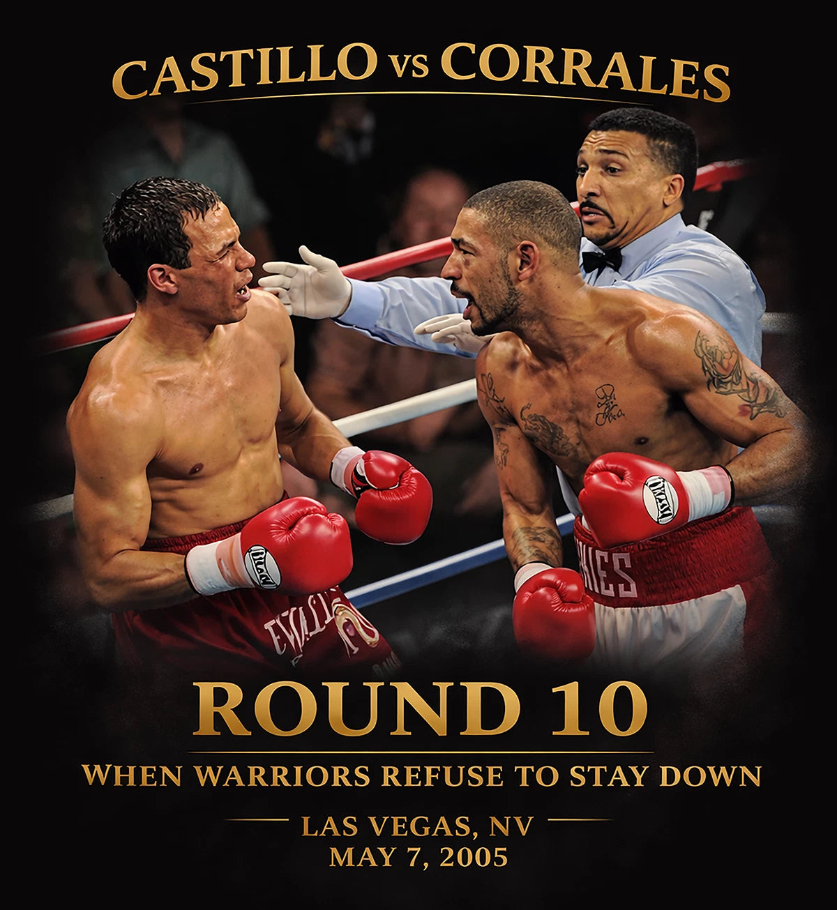 Castillo vs Corrales Boxing Match Tee | Round 10 Fight Tee