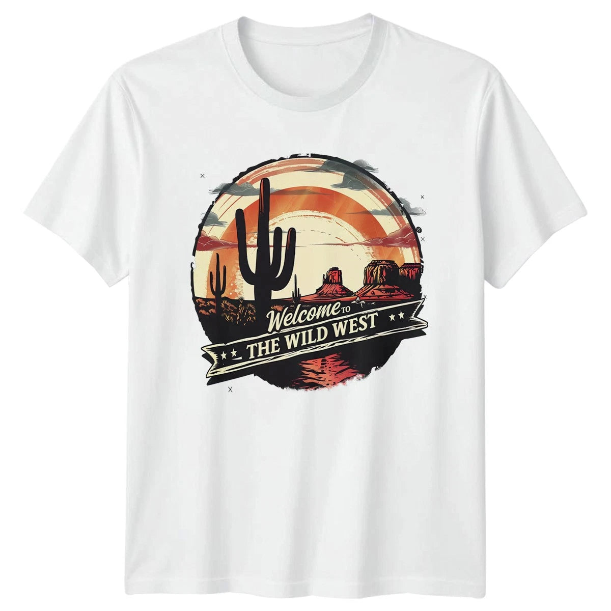 Welcome To The Wild West T-Shirt Western Desert Landscape Gift For Him And Her