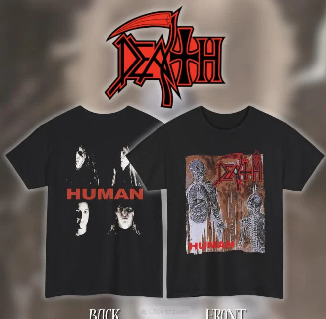 Death - Human 1 | Gildan Heavy Cotton Tee | Size- S, M, L, XL, 2-3 XL
