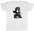 Ninja Panda Mens T-Shirt Karate Martial Arts Judo Tee Gift