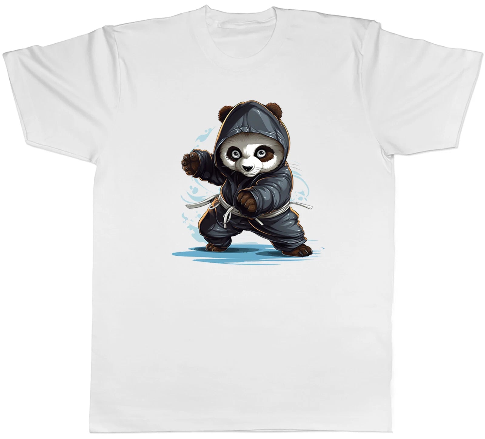 Ninja Panda Mens T-Shirt Karate Martial Arts Judo Tee Gift