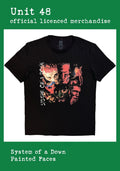 System of a Down  - Painted Faces - Black T-Shirt Official Licenced Merchandise