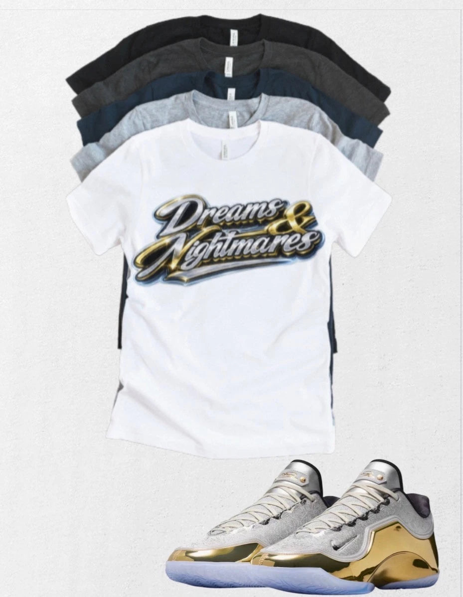 Lebron 23 Dreams & Nightmares Metallic Matching T-Shirt Custom Sneaker Match Tee
