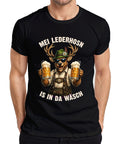 Mei Lederhosn is in da Laundry Deer Oktoberfest Lederhosen Dirndl Men's T-Shirt