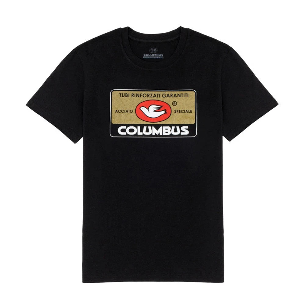 Cinelli Cycling Casual T-Shirt "Columbus Tag " Printed Black