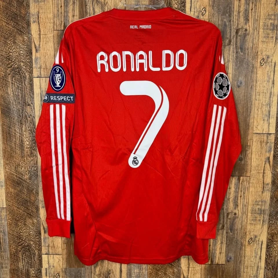 Real Madrid 2011-12 Third Soccer Long Sleeve Jersey RONALDO #7 Men’s M