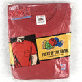NIP vintage 90s BLANK RED FRUIT OF THE LOOM POCKET T-Shirt XL cotton NOS 80s