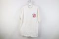Vtg 90s Streetwear Mens XL Distressed Fear Nothing Skull T-Shirt White Cotton