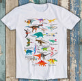 Dinosaurs T Shirt Names And Pictures Kids Gift Novelty Cool Vintage Tee M80