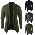 Open Front Top for Men Featuring Stylish Asymmetrical Design and Sleeves