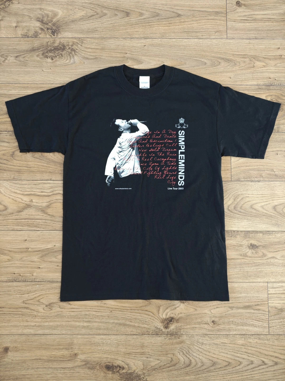 Vintage Simple Minds T Shirt Live Tour 2003 Black Size M Great Condition