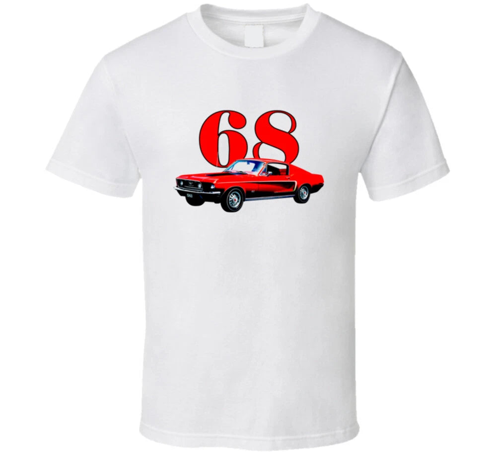 1968 Mustang Fastback Red Musclecar Gift T Shirt
