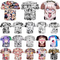 Anime Ahegao Girls Print Casual 3D T-Shirt Women Men Short Sleeve Tops Tee S-5XL
