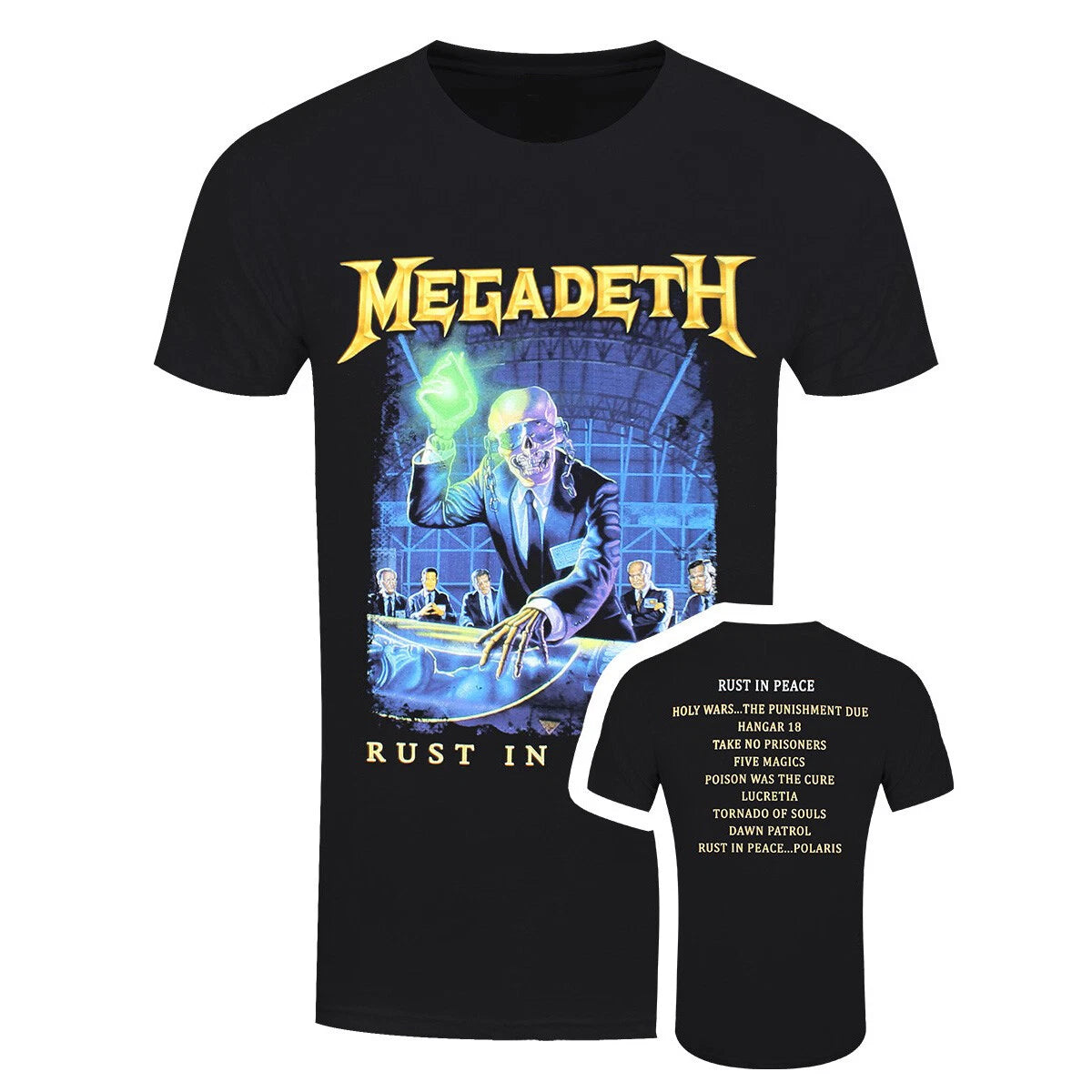 Megadeth T-Shirt Rust In Peace Band Official New Black