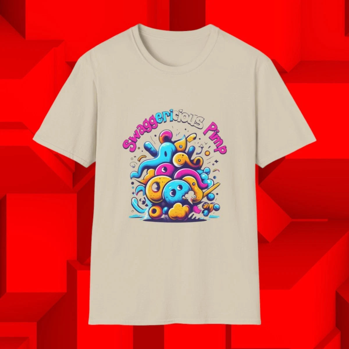 Colorful Cartoon Blob Characters T-Shirt | Cute Whimsical Illustration