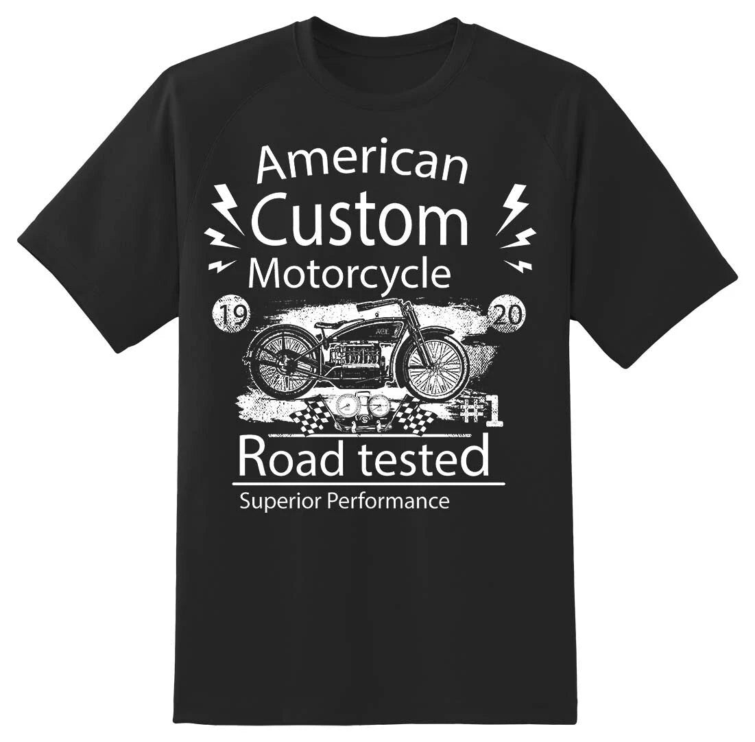 Motorcycle American Custom shirt  Black or white tee