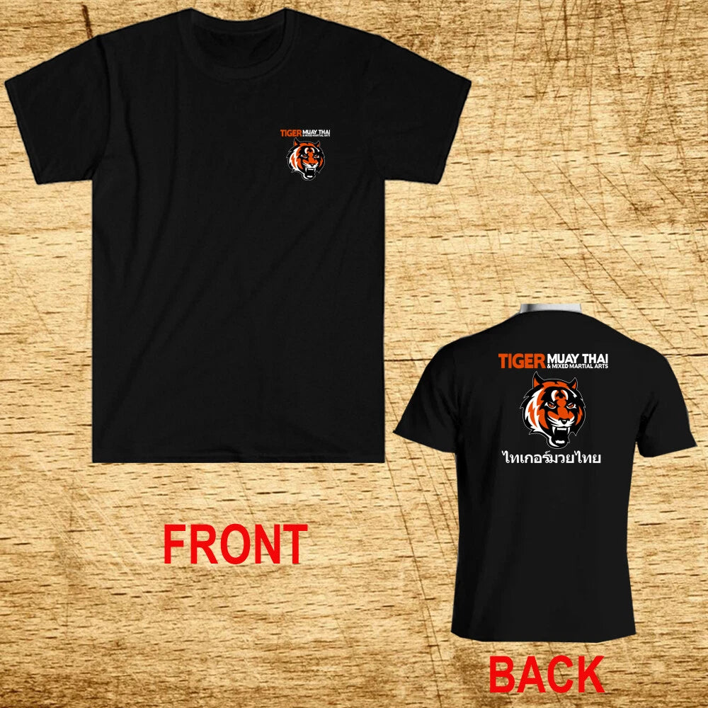 Tiger Muay Thai Martial Arts Sports Men's Black Size S-5XL