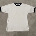 Vtg 90s Britches Great Outdoors White Ringer T Shirt Blank Gorpcore Minimalist